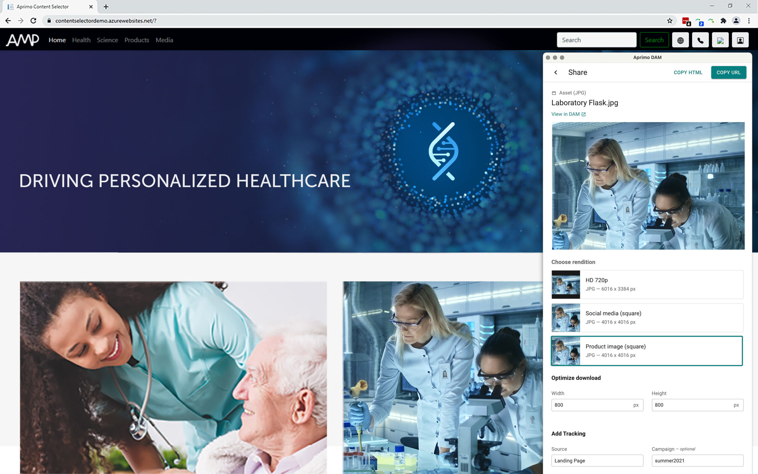 QuickConnect LS Product Screen