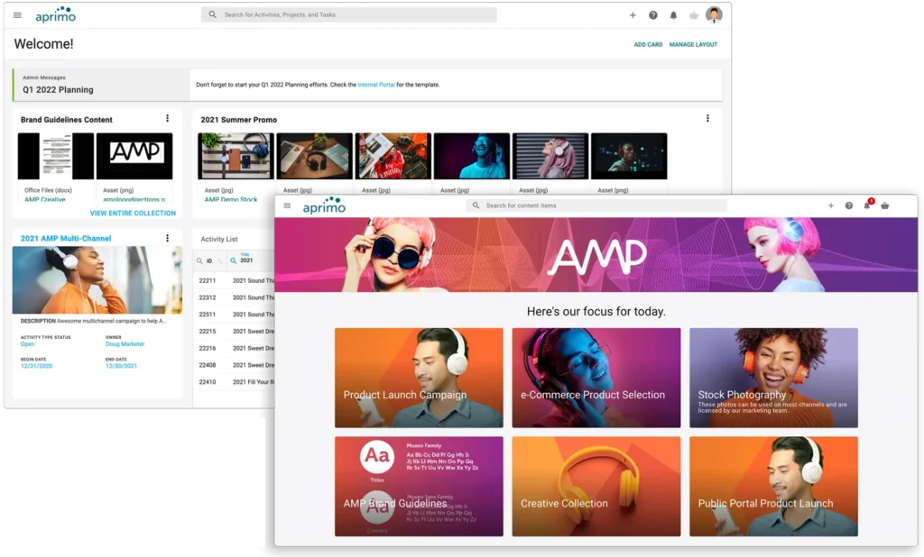 DAM and PM Product Screen