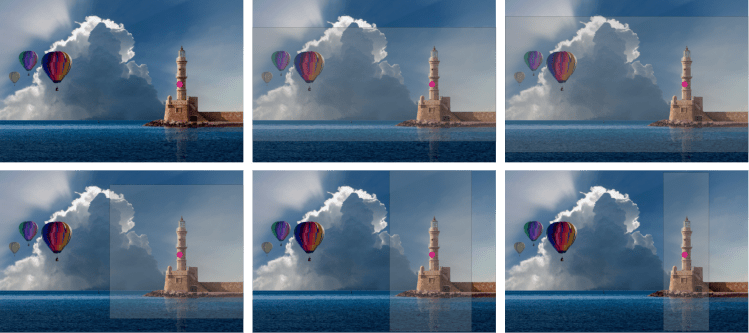 Lighthouse image with Focal point cropping examples