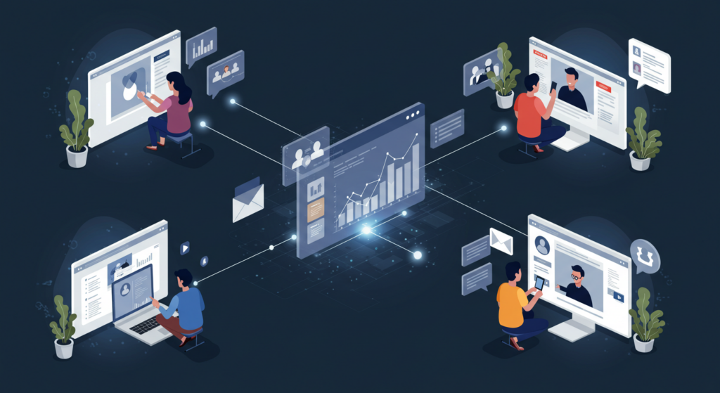Behavior-Driven Personalization Consumers receiving personalized content based on real-time behavioral data.