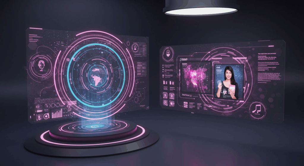 The Future of AI-Powered Content Personalization Technology Futuristic visualization of AI-powered content personalization technologies.