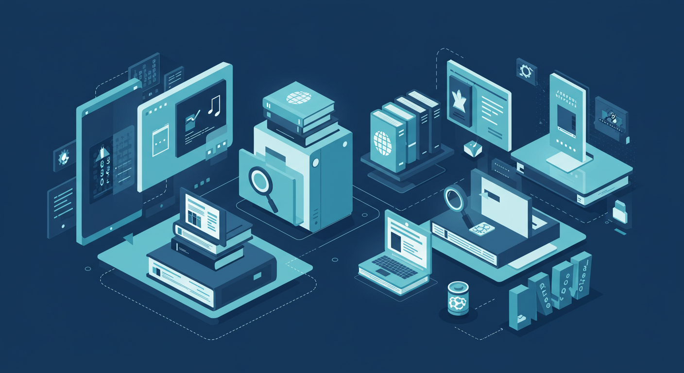 Book publishing digital asset workflow showing organized content distribution.