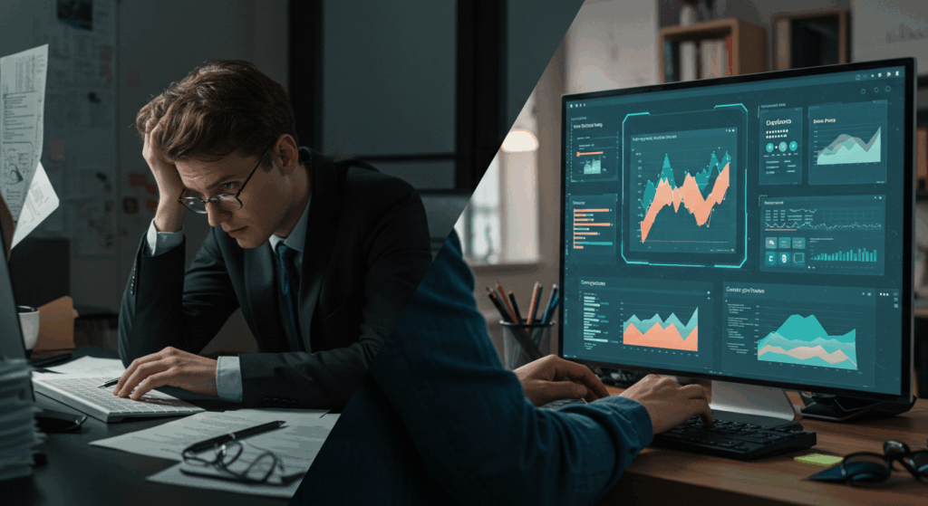 Marketing worker stressed about Traditional Marketing Automation
