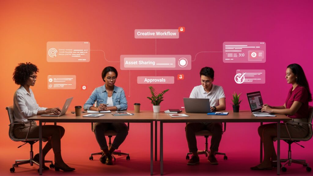 Creative design team using DAM