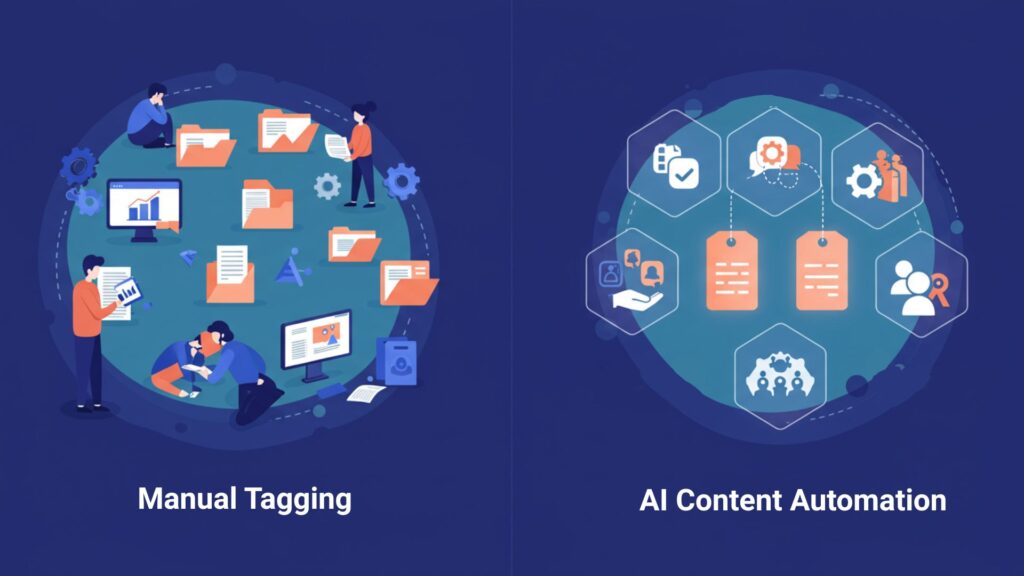 Manual tagging vs AI Content Automation