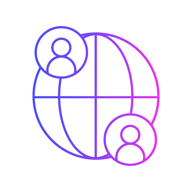 Icon Gradient General Global Team