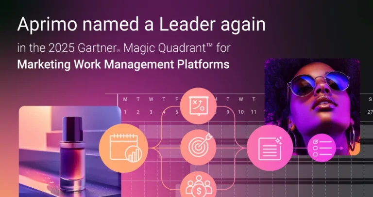 Aprimo named a leader in the 2025 Gartner Magic Quadrant for Marketing Work Management Platforms