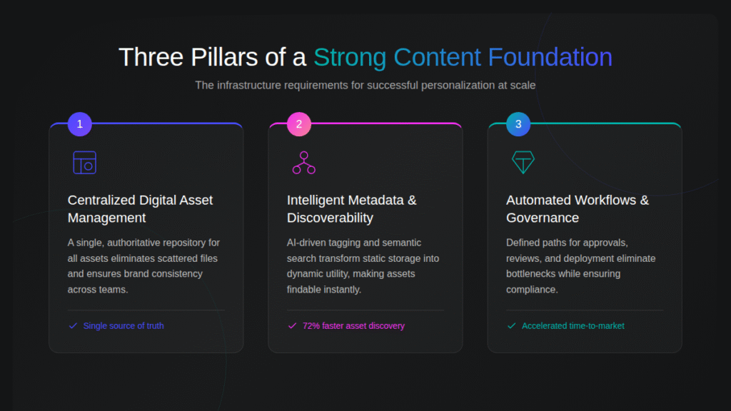 Three pillars of a strong content foundation