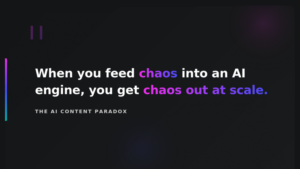 The AI Content Paradox - Infrastructure Determines Output The AI content Paradox