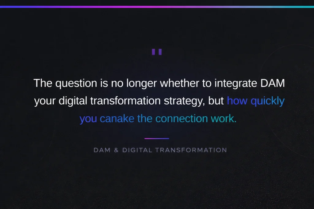 DAM and Digital Transformation: The Urgency of Integration DAM and DIGITAL TRANSFORMATION