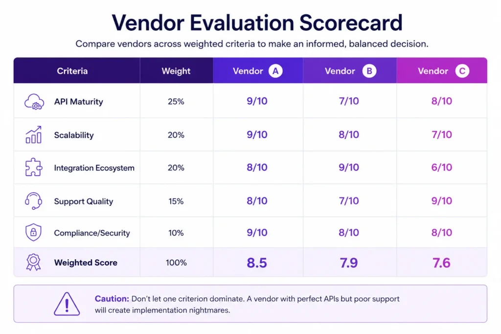 Vendor Evaluation Scorecard
