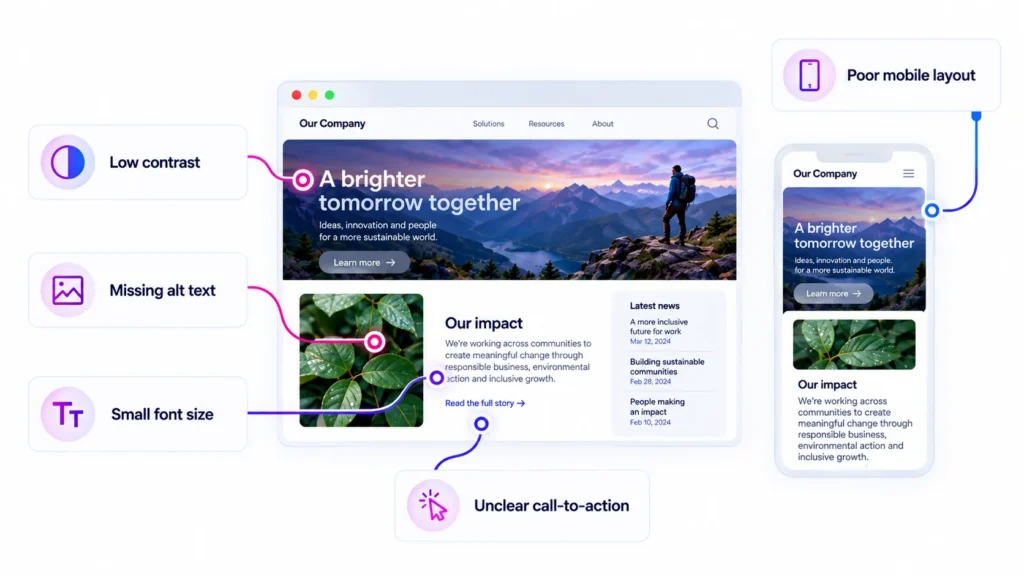 website accessibility gaps